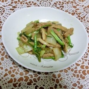 白菜とあぶらあげの炒め煮　とろみをつけてどうぞ